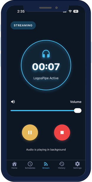 Nuebeing app streaming screen